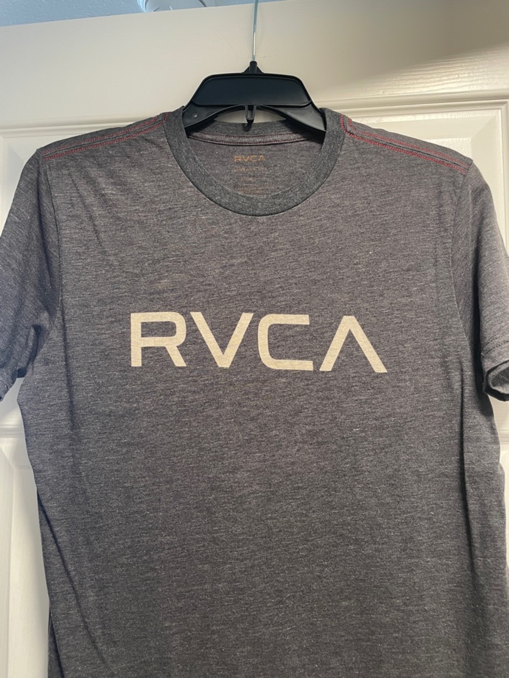 RVCA Gray Heather Logo Short Sleeve Tee